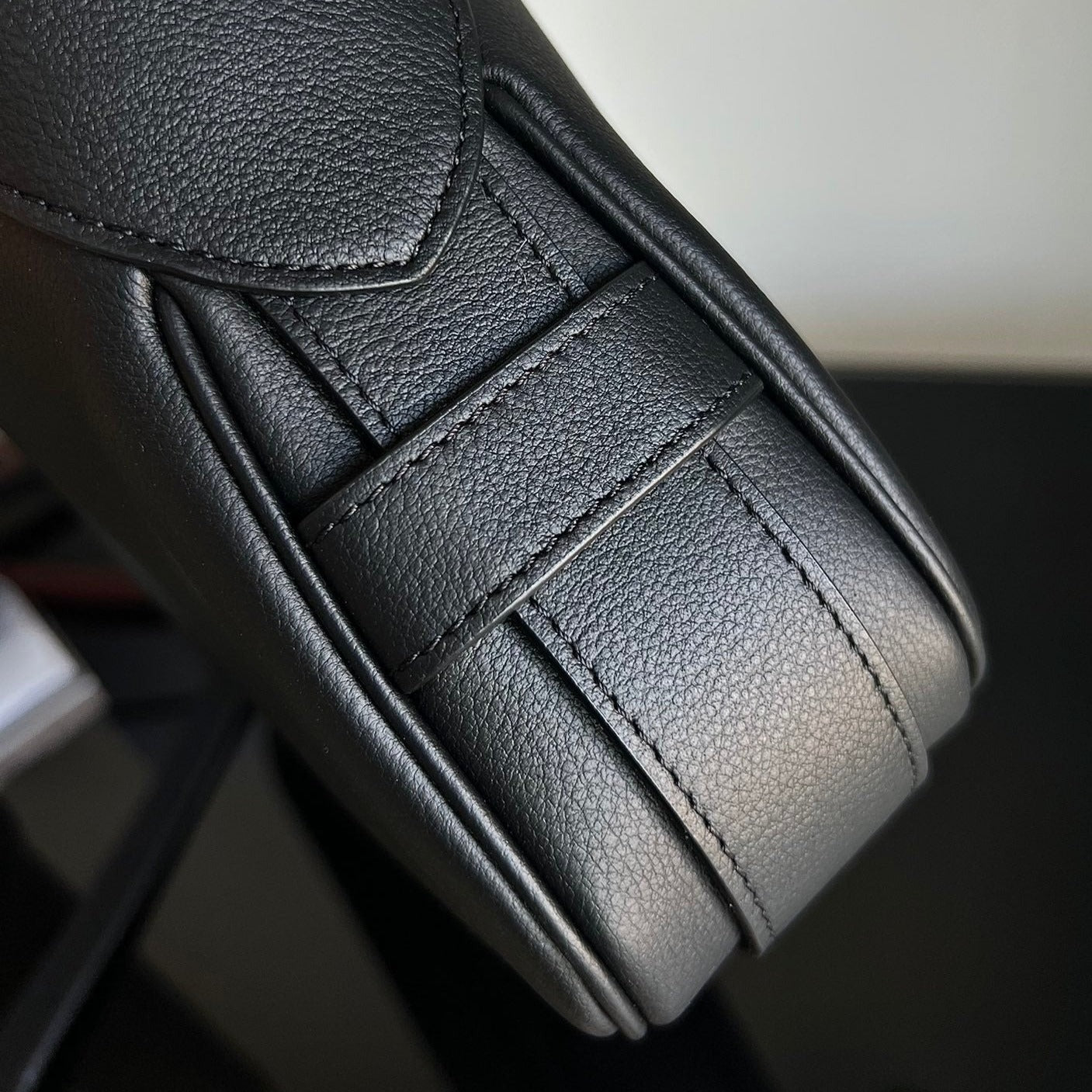 CELINE UNDERARM BAG 34 BLACK SOFT CALFSKIN