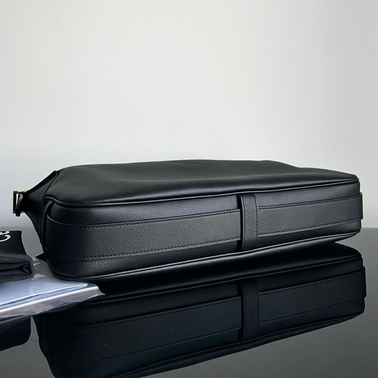CELINE UNDERARM BAG 34 BLACK SOFT CALFSKIN