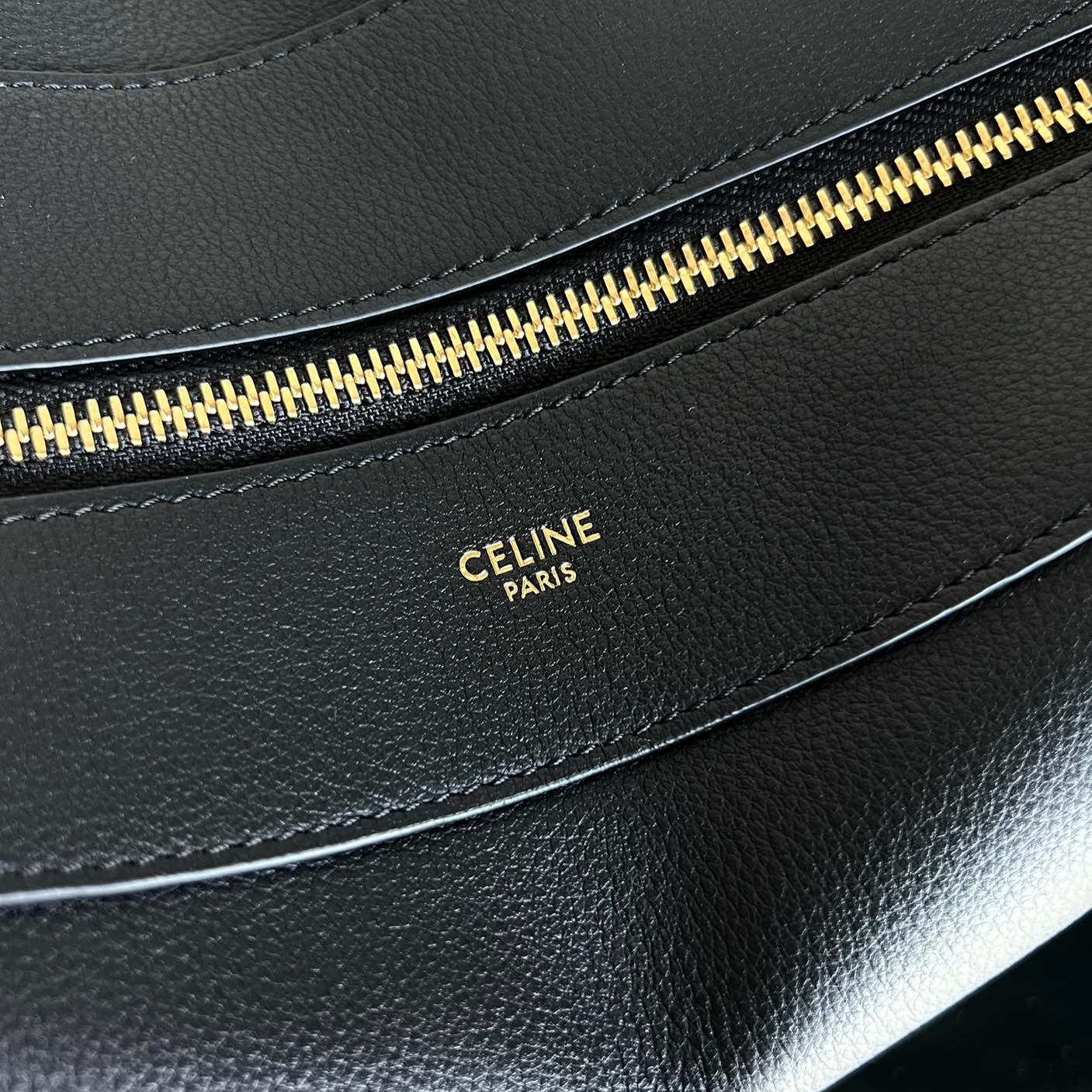 CELINE UNDERARM BAG 34 BLACK SOFT CALFSKIN