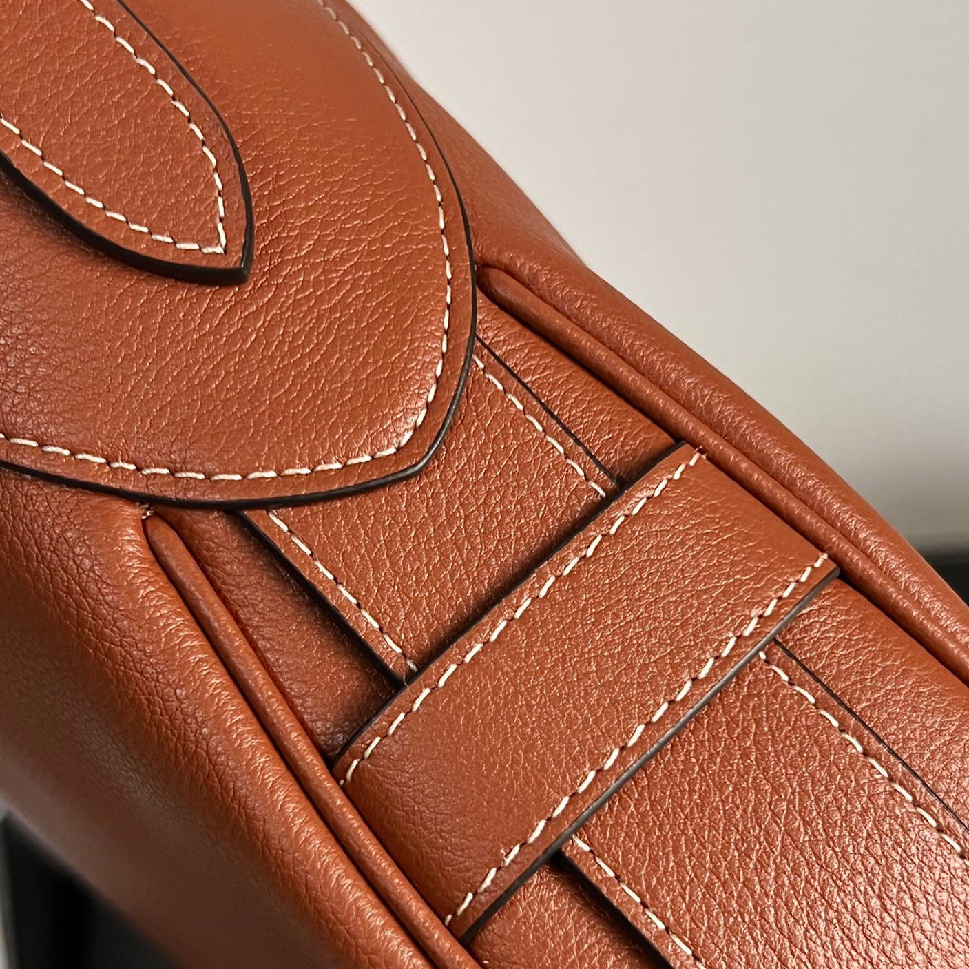 CELINE UNDERARM BAG 34 SOFT TAN BROWN CALFSKIN