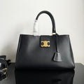 CELINE TRIOMPHE 37 BLACK SOFT CALFSKIN HANDBAG