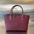 BOTTEGA VENETA SMALL CABAT 32 IN BURGUNDY RED LAMBSKIN