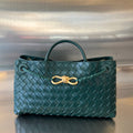 BOTTEGA VENETA SMALL ANDIAMO 29 IN EMERALD GREEN LAMBSKIN