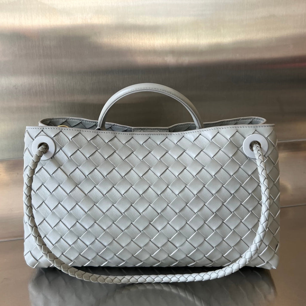 BOTTEGA VENETA SMALL ANDIAMO 29 IN GREY LAMBSKIN
