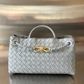 BOTTEGA VENETA SMALL ANDIAMO 29 IN GREY LAMBSKIN