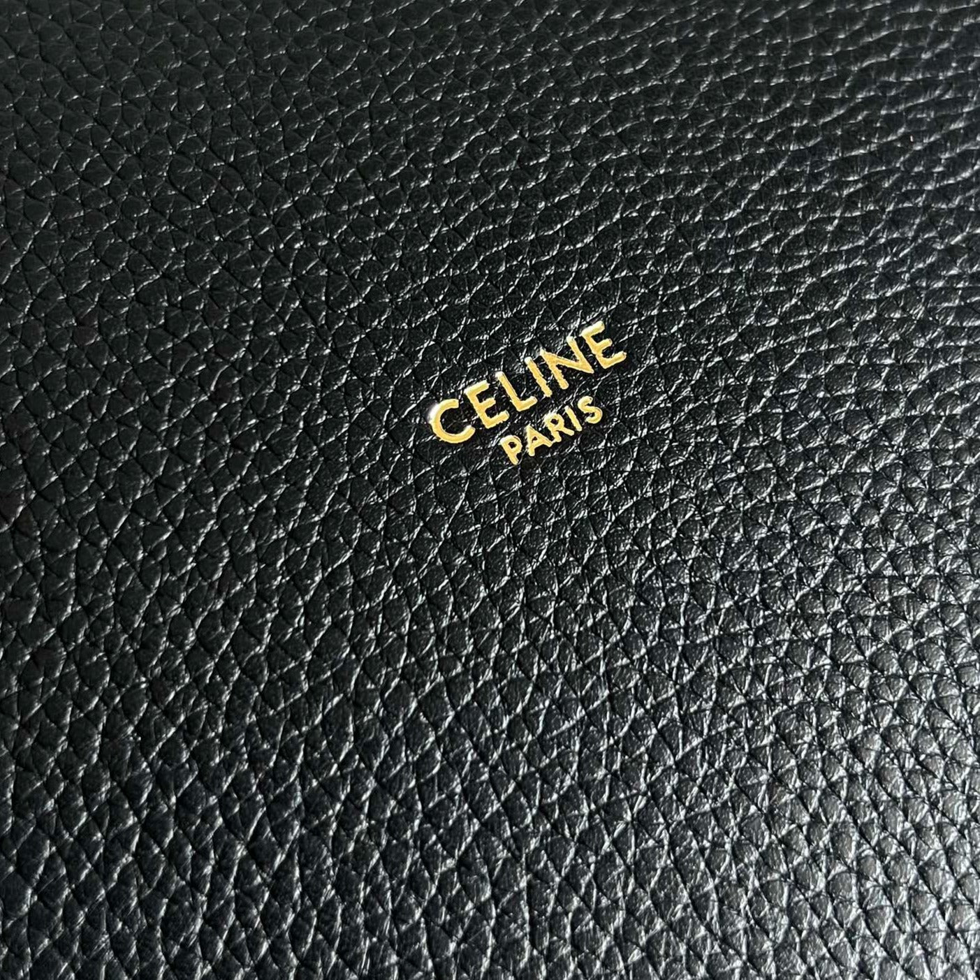 CELINE WOOL BUCKET BAG BLACK 24 ORIGINAL CALFSKIN