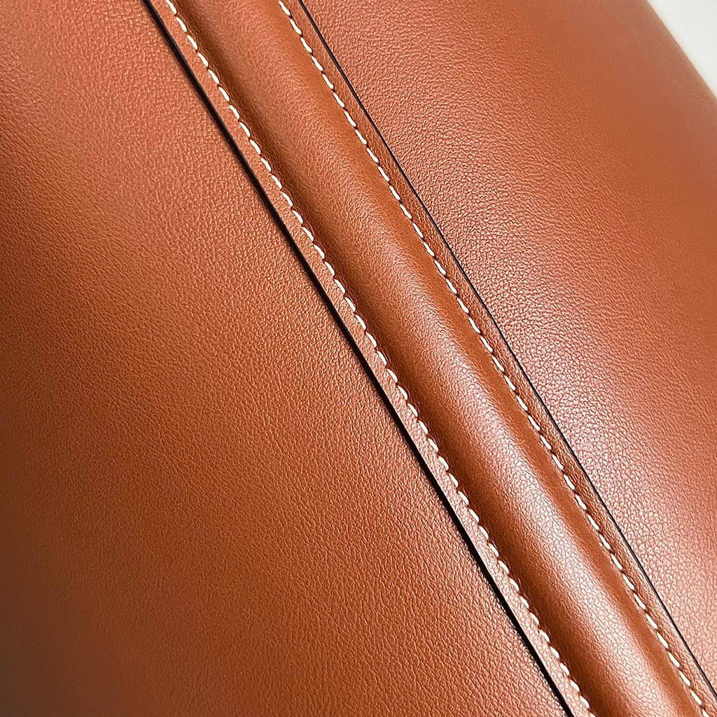 CELINE WOOL BUCKET BAG 24 RUST ORANGE ORIGINAL CALFSKIN
