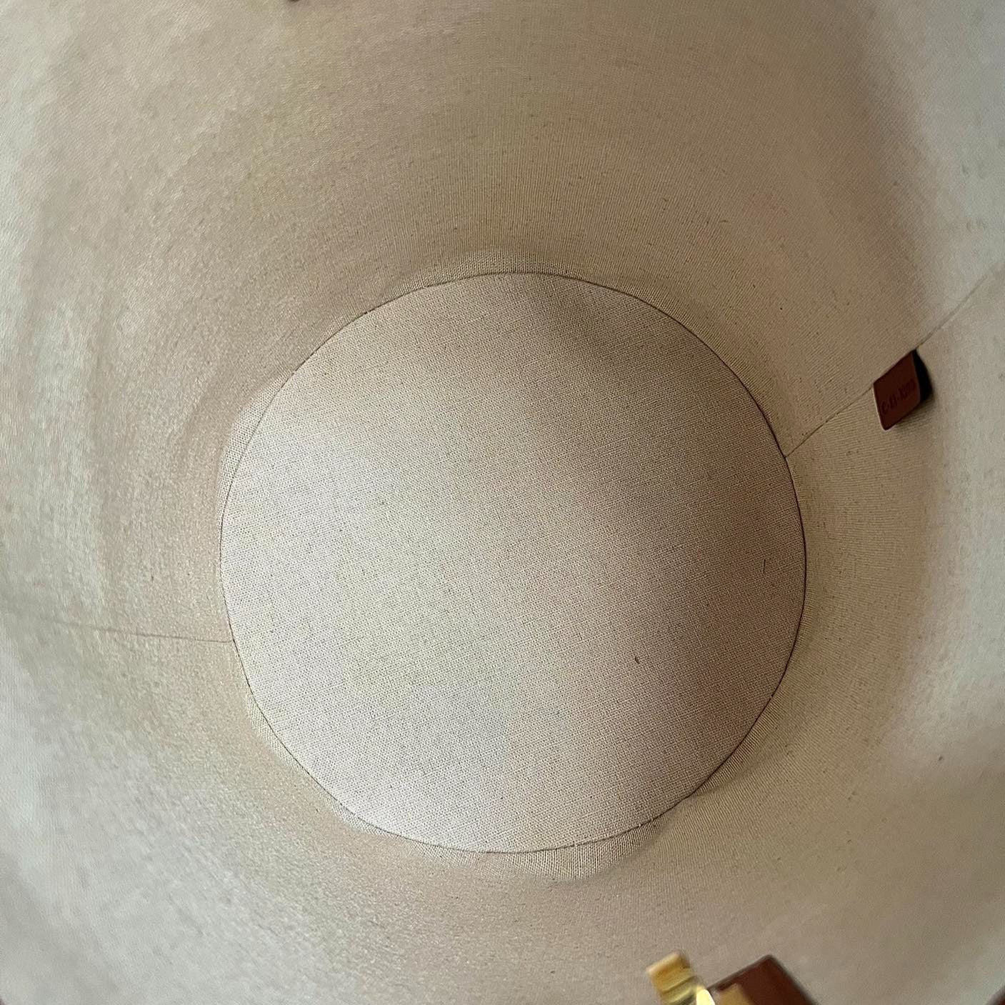 CELINE WOOL BUCKET BAG 24 BEIGE CREAM ORIGINAL CALFSKIN