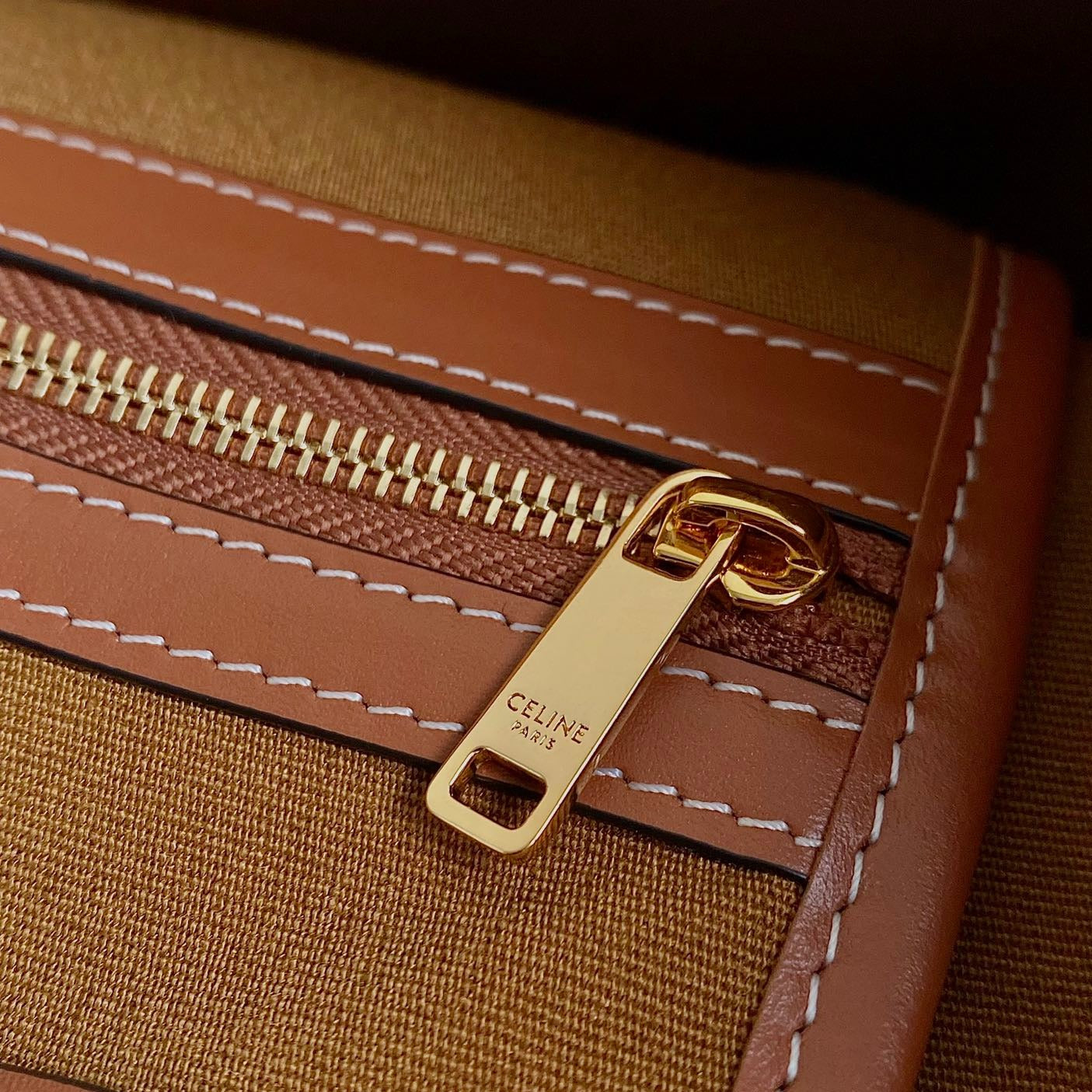 CELINE TRIOMPHE 26 TAN  CALFSKIN