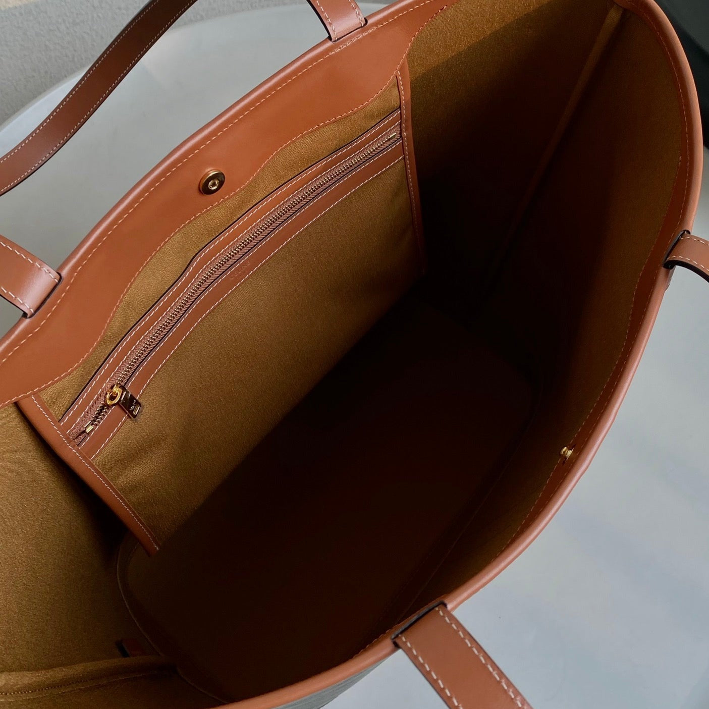 CELINE TRIOMPHE 26 TAN  CALFSKIN