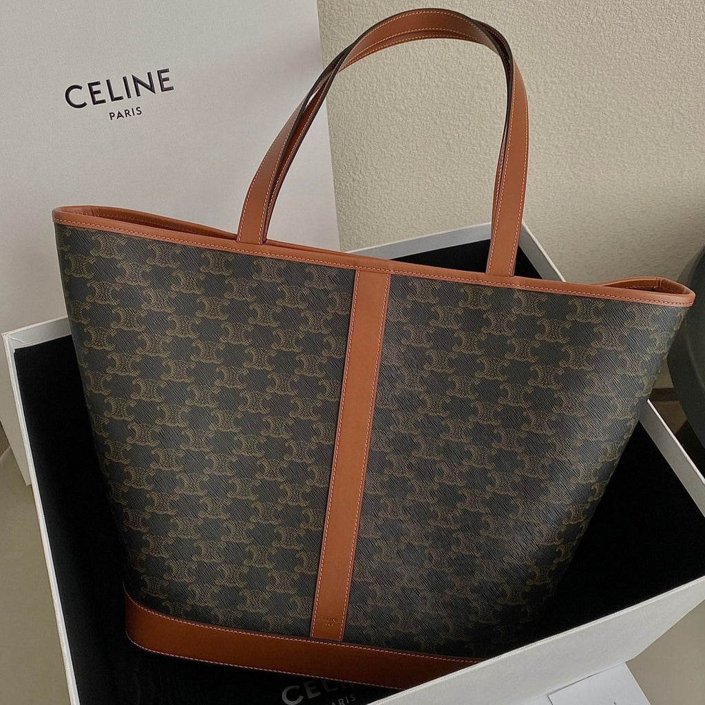 CELINE TRIOMPHE 26 TAN  CALFSKIN