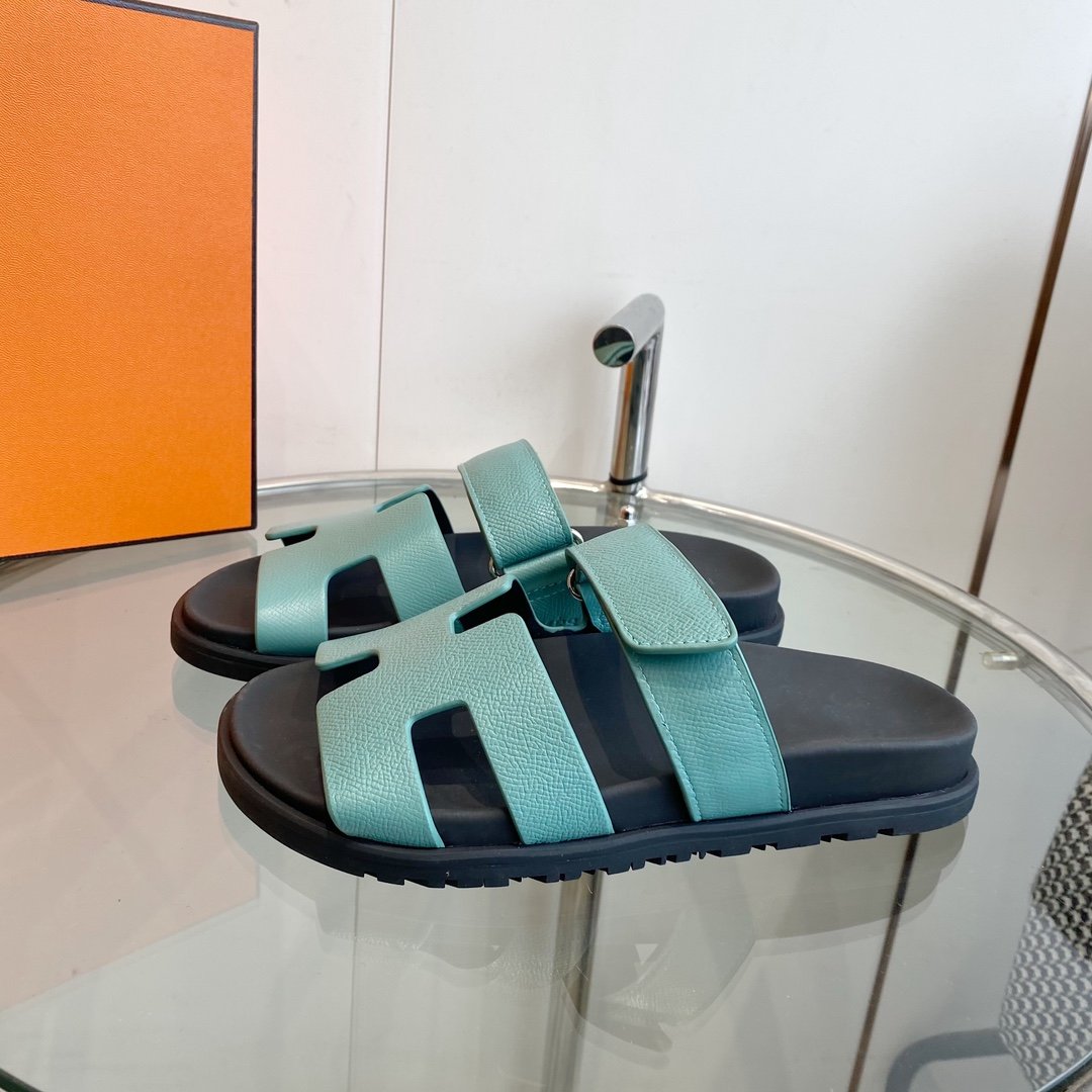 HERMES CHYPRE EPSOM Sandal Tf Leather