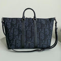 DIOR WEEKENDER 40 IN BLACK MAXI OBLIQUE JACQUARD