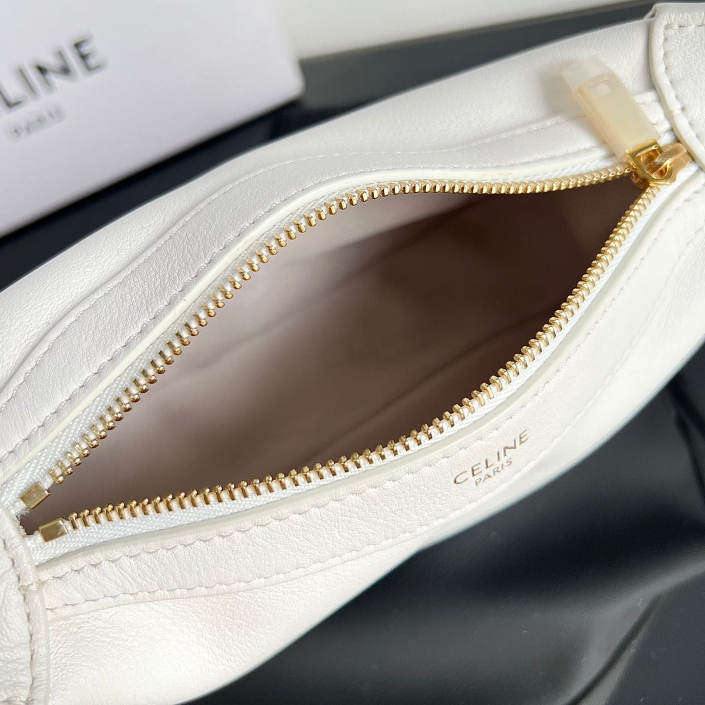 CELINE MINI SOFT 19 CALFSKIN HANDBAG WHITE