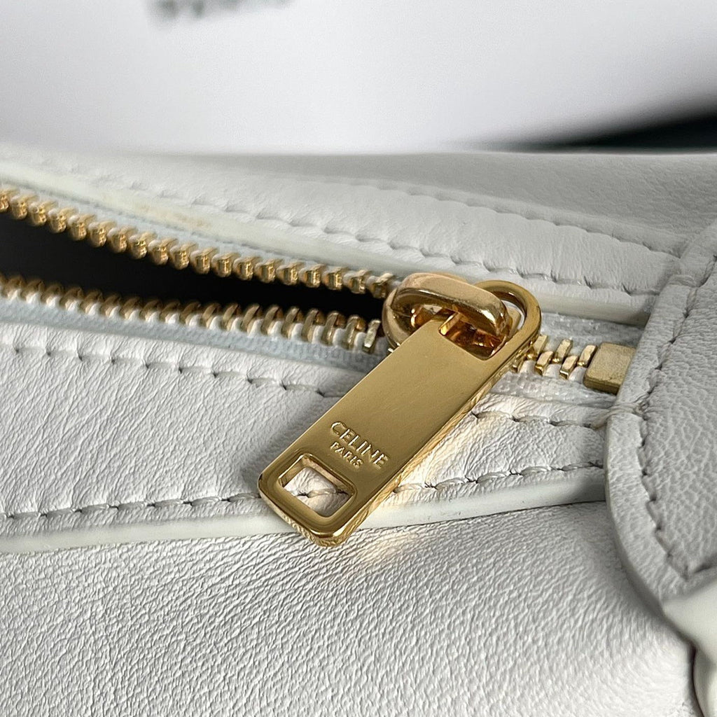 CELINE MINI SOFT 19 CALFSKIN HANDBAG WHITE