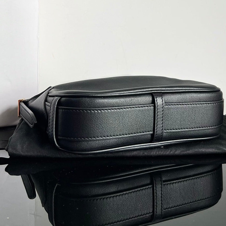 CELINE MINI SOFT 19 CALFSKIN HANDBAG BLACK