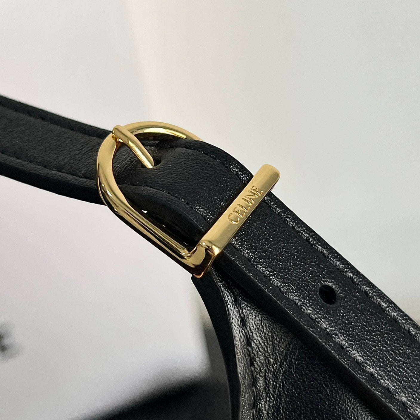CELINE MINI SOFT 19 CALFSKIN HANDBAG BLACK