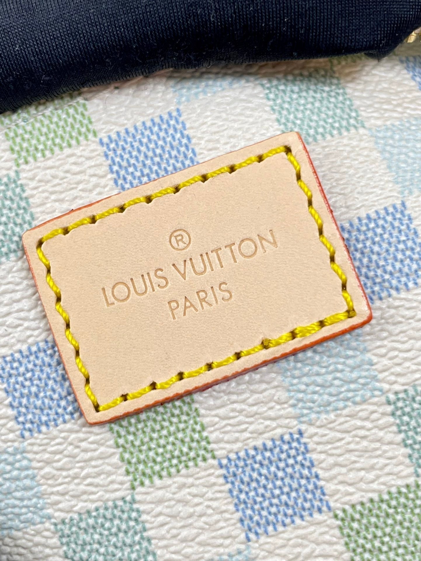 LOUIS VUITTON SPEEDY BANDOULIÈRE 20 IN PISTACHIO DAMIER GIANT CANVAS GOLD HARDWARE