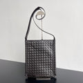 BOTTEGA VENETA LARGE 35 FLAT LOOP IN BLACK CALFSKIN