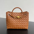 BOTTEGA VENETA MEDIUM ANDIAMO 25 IN BURNT ORANGE LAMBSKIN