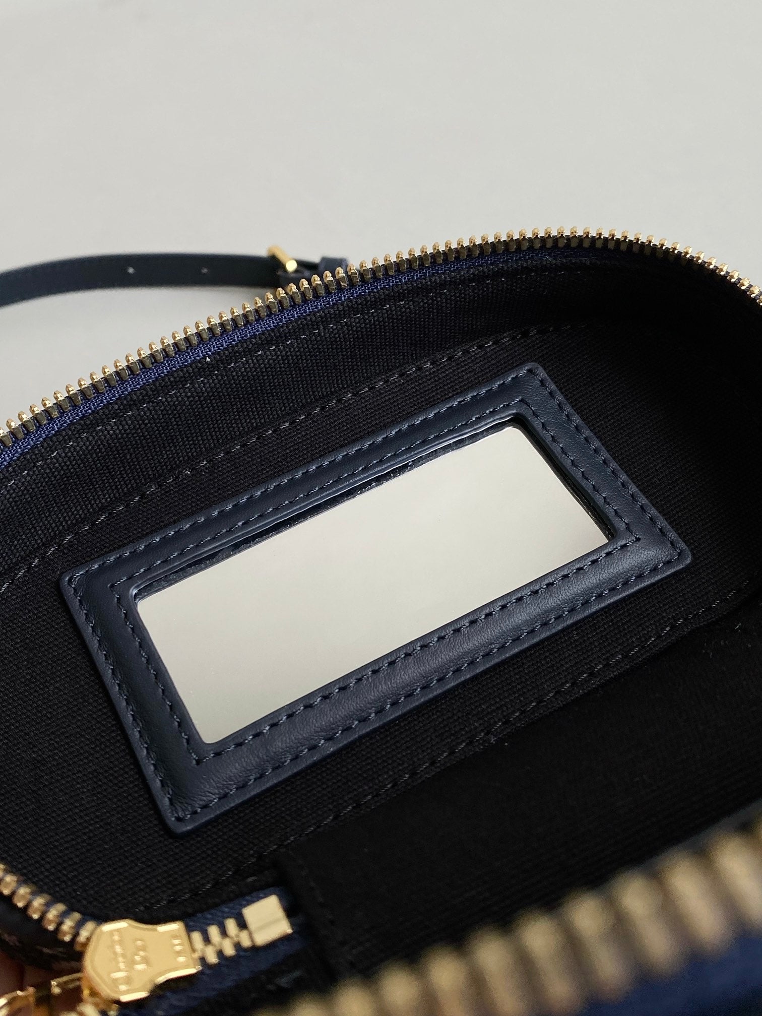 DIOR MONTAIGNE MINI VANITY CASE 16 BLUE OBLIQUE JACQUARD