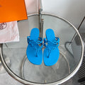 HERMES ISLAND SANDAL VIVID SKY BLUE PVC WATERPROOF