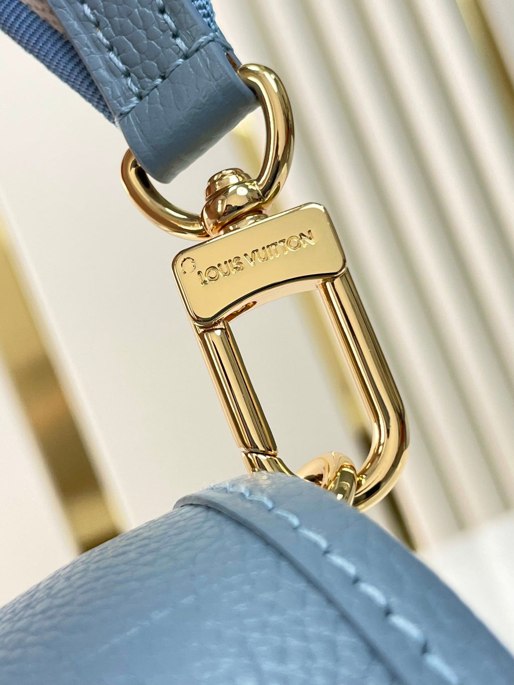 LOUIS VUITTON DIANE 23 IN BEAU BLUE MONOGRAM EMPREINTE LEATHER