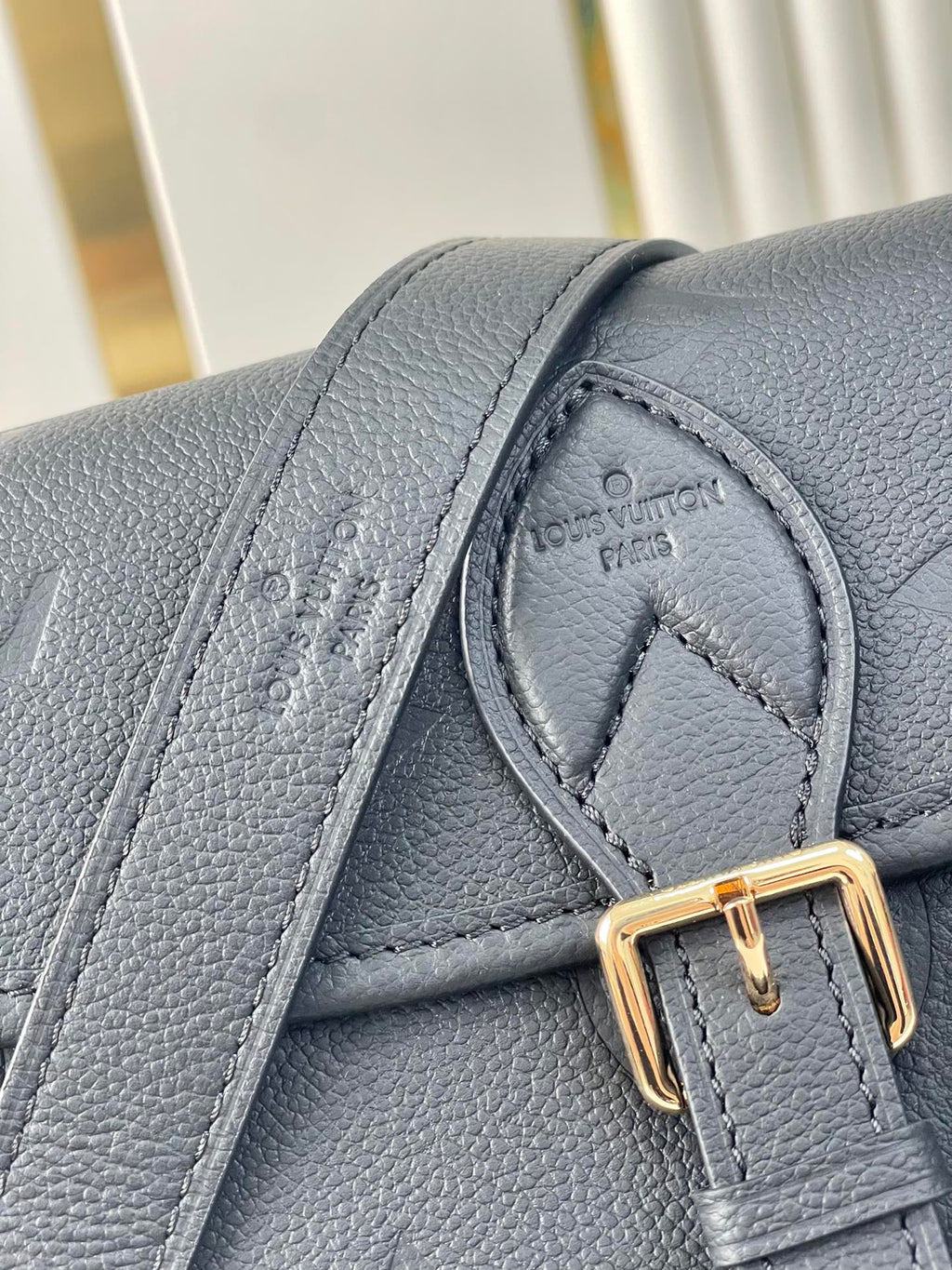 LOUIS VUITTON DIANE 23 IN BLACK MONOGRAM EMPREINTE LEATHER
