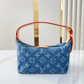 LOUIS VUITTON HILLS POCHETTE 18 IN BLUE MONOGRAM DENIM