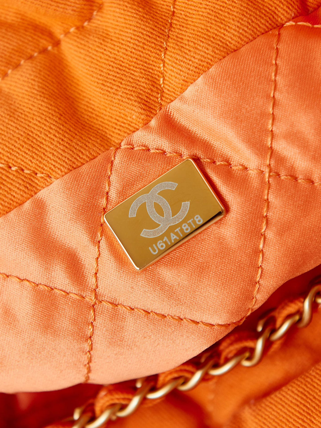 CHANEL CLASSIC MINI 20 BAG IN SAFETY ORANGE CANVAS