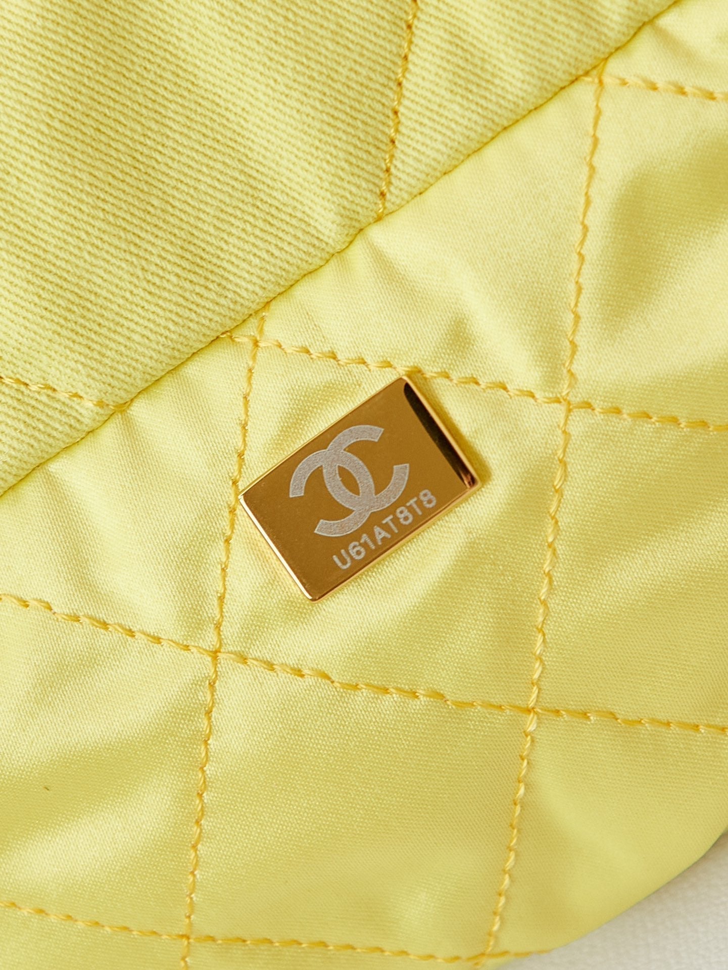 CHANEL CLASSIC MEDIUM 37 BAG IN YELLOW CORN CANVAS