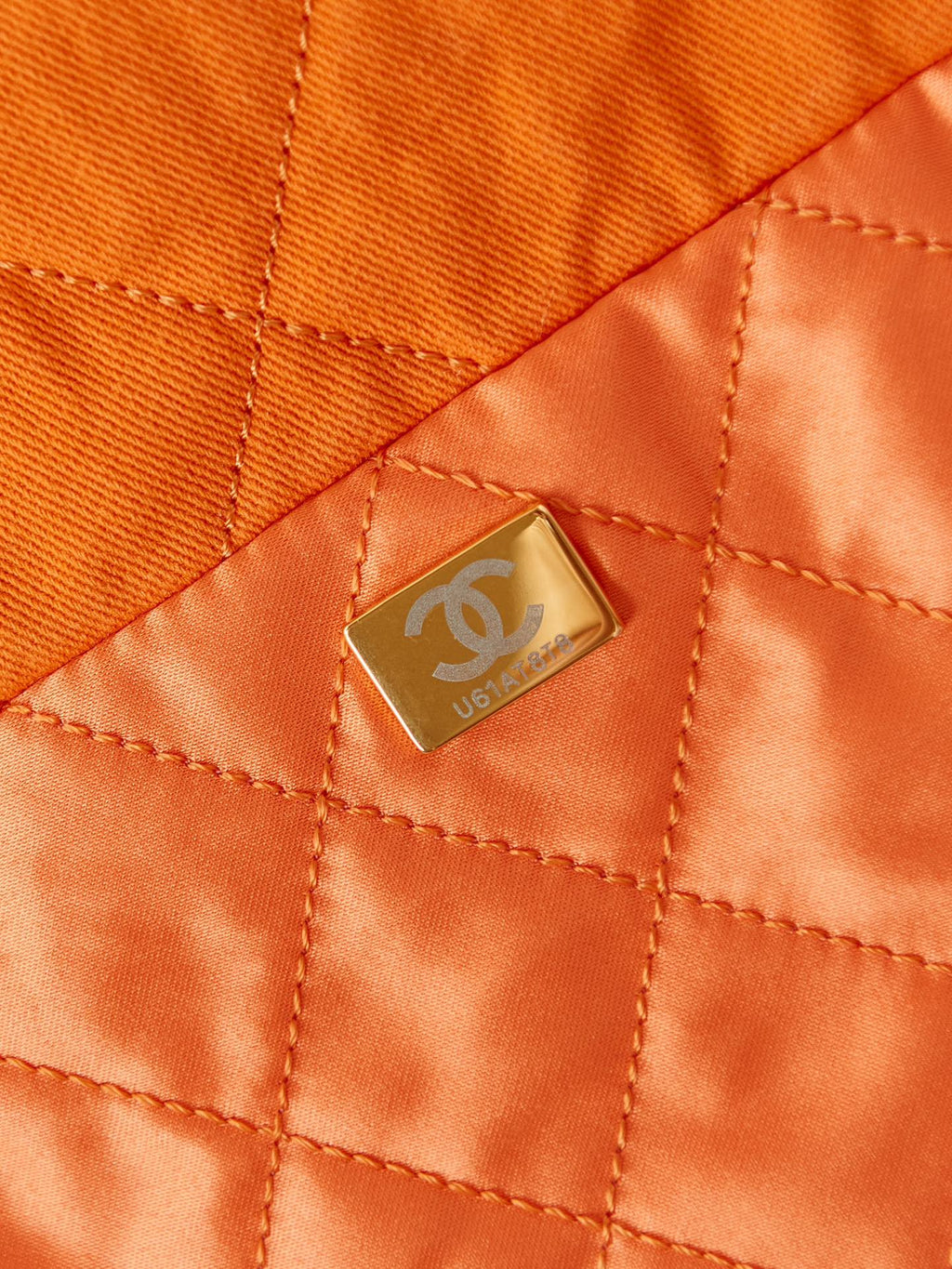 CHANEL CLASSIC MEDIUM 37 BAG IN SAFETY ORANGE CANVAS