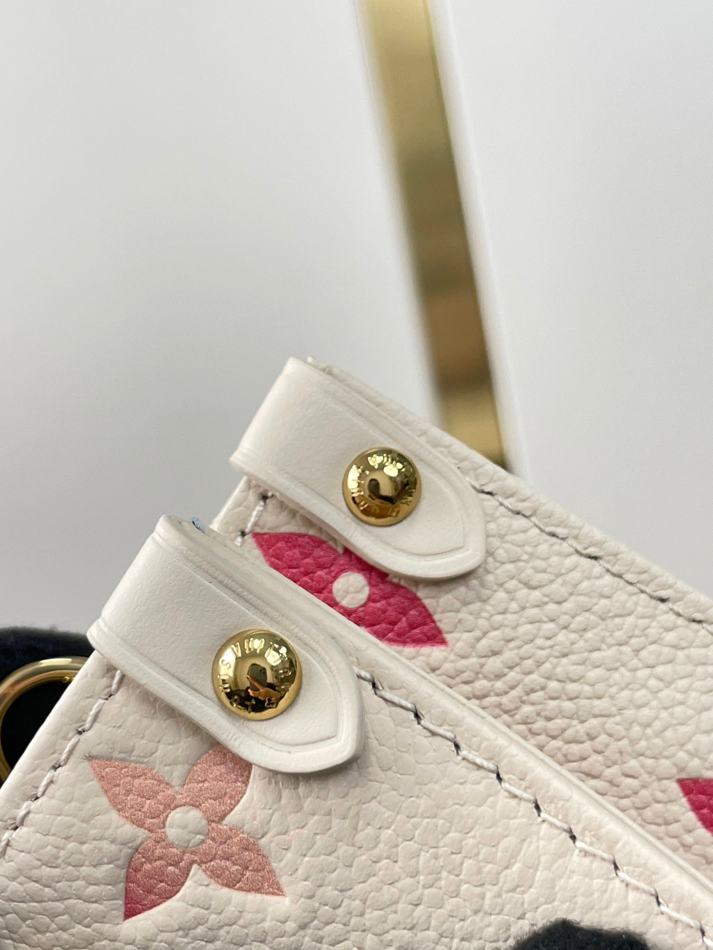 LOUIS VUITTON ONTHEGO BB 18 IN SUNRISE AQUARELLE MONOGRAM EMPREINTE LEATHER