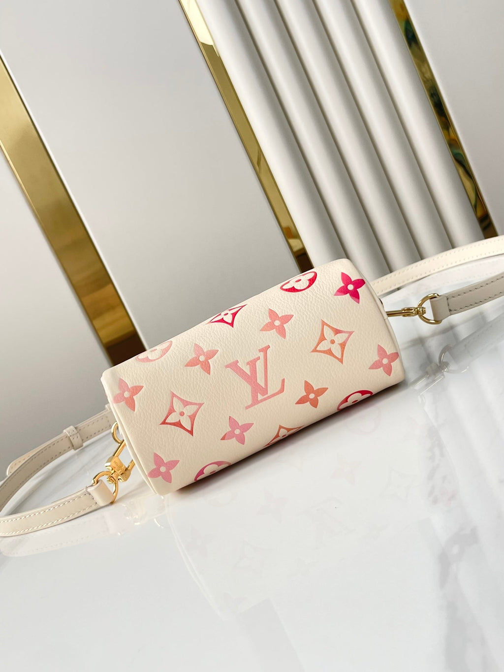 LOUIS VUITTON NANO SPEEDY 16 IN SUNRISE AQUARELLE MONOGRAM EMPREINTE LEATHER