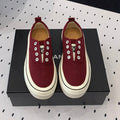 CHANEL LACELESS SNEAKERS PLATFORM IN ROSEWOOD CANVAS