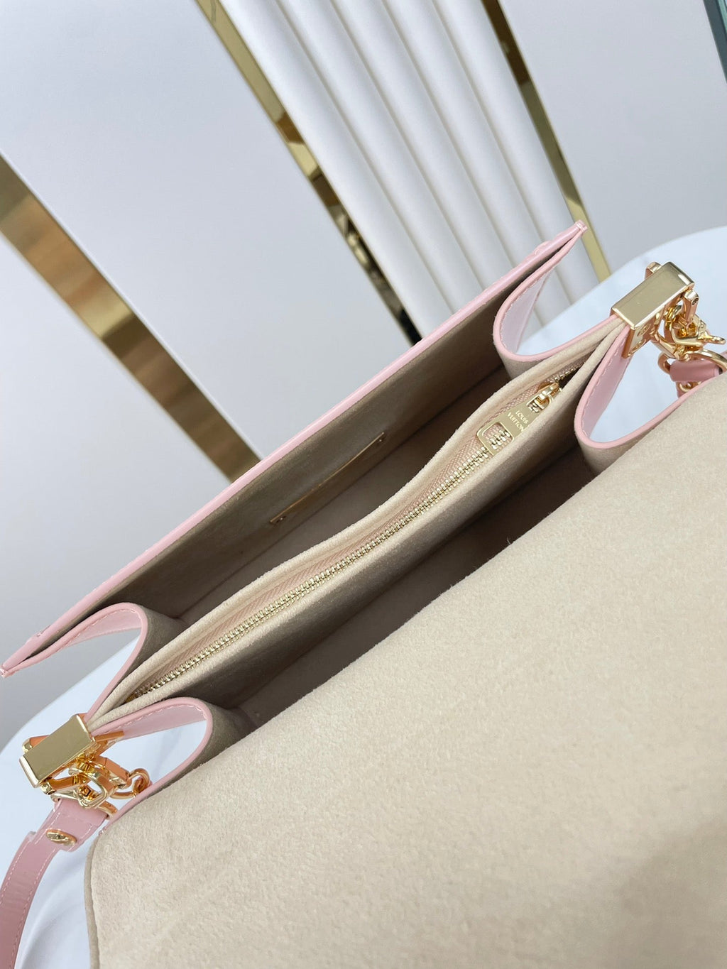 LOUIS VUITTON DAUPHINE MM 25 IN LIGHT PINK EPI GRAINED CALFSKIN GOLD HARDWARE