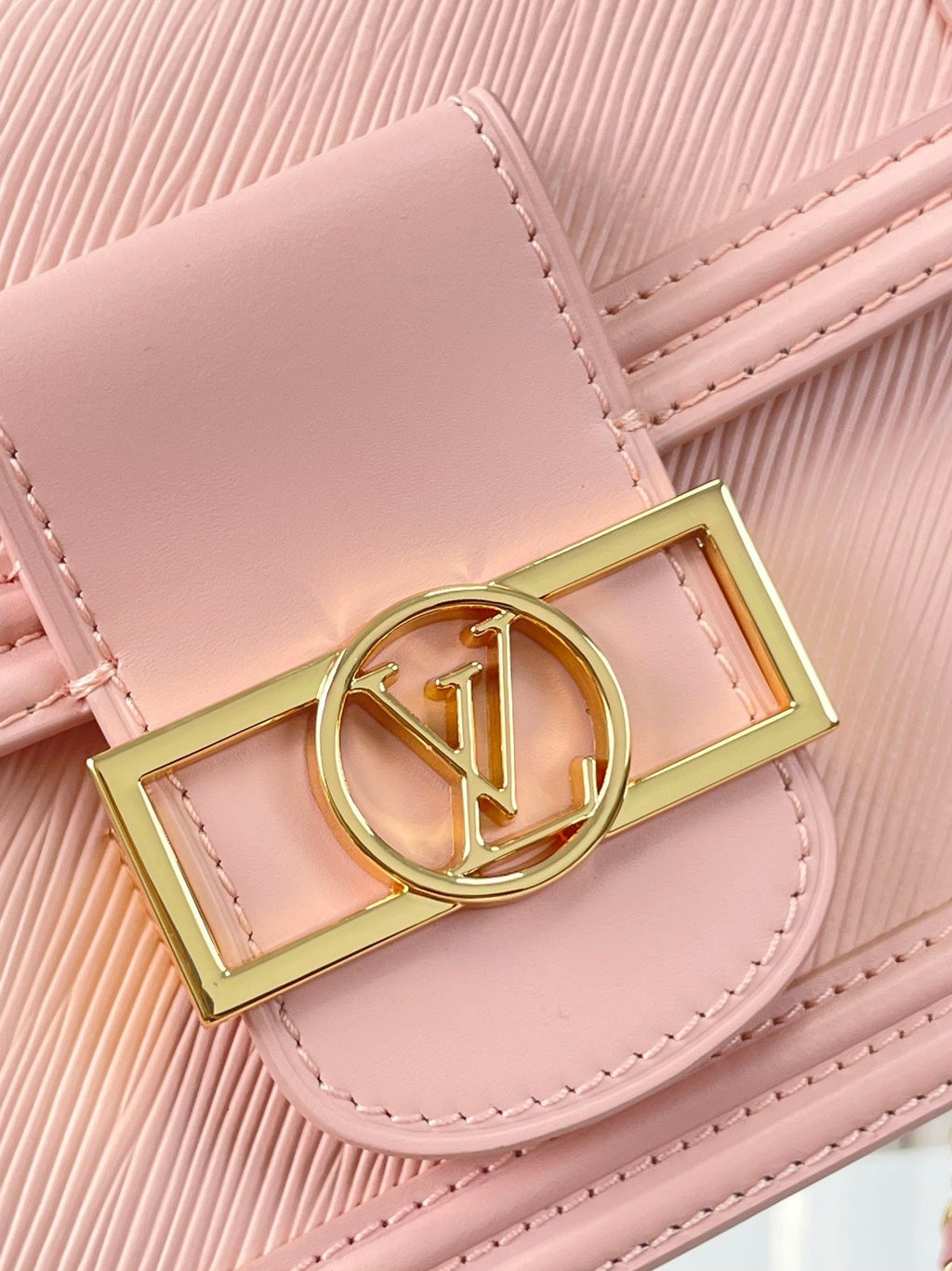 LOUIS VUITTON DAUPHINE MINI 20 IN LIGHT PINK EPI GRAINED CALFSKIN GOLD HARDWARE