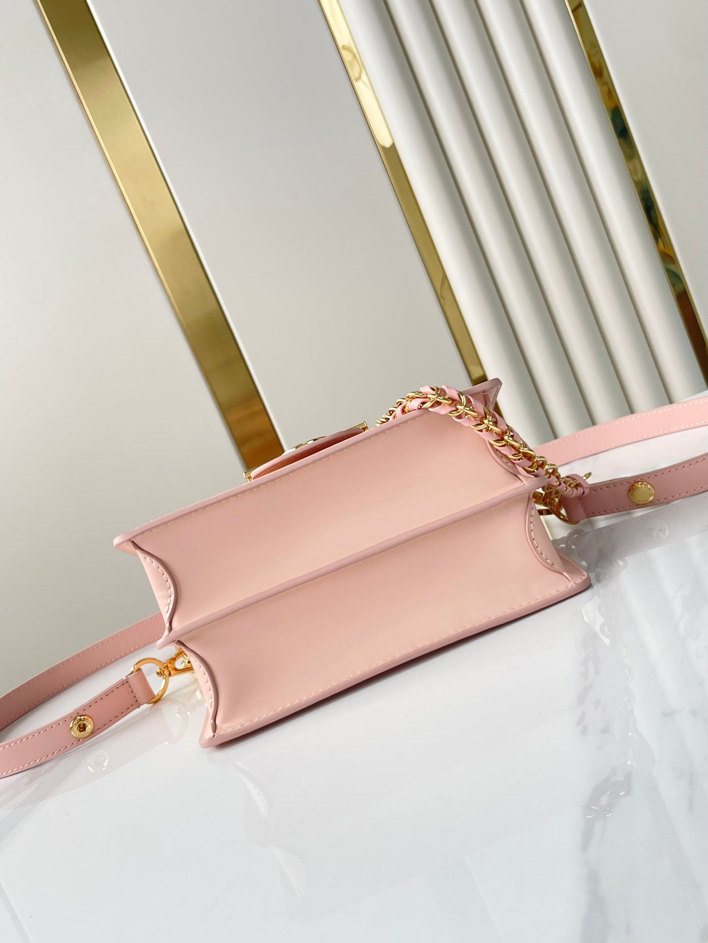 LOUIS VUITTON DAUPHINE MINI 20 IN LIGHT PINK EPI GRAINED CALFSKIN GOLD HARDWARE