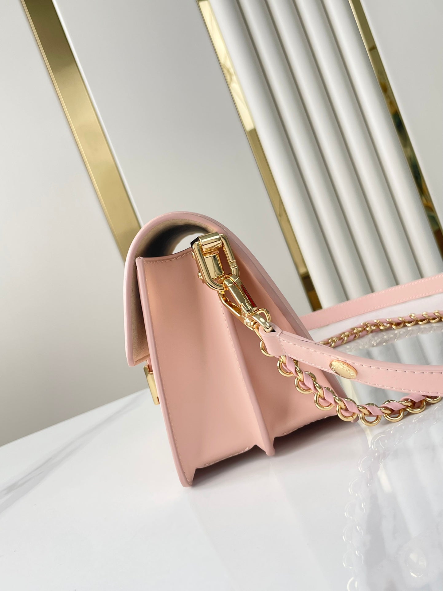 LOUIS VUITTON DAUPHINE MINI 20 IN LIGHT PINK EPI GRAINED CALFSKIN GOLD HARDWARE