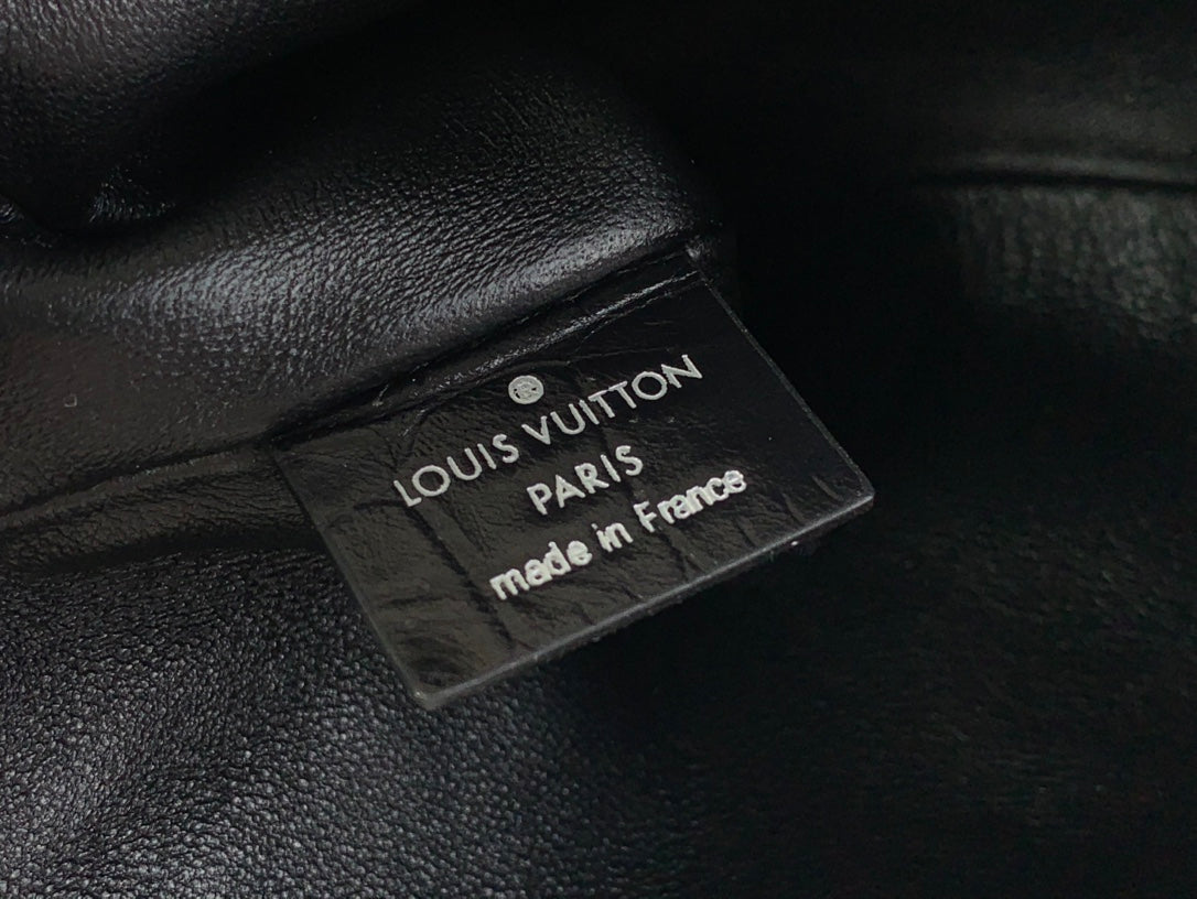 LOUIS VUITTON SLIM TRUNK 23 IN BLACK CROCODILE PATTERN CALFSKIN SILVER HARDWARE