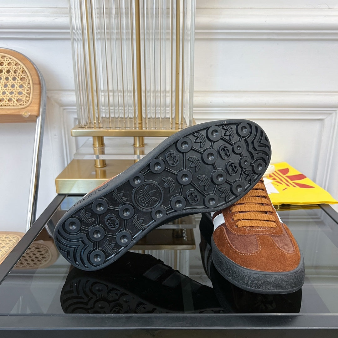 GUCCI & ADIDAS GAZELLE SNEAKER BROWN VELVET
