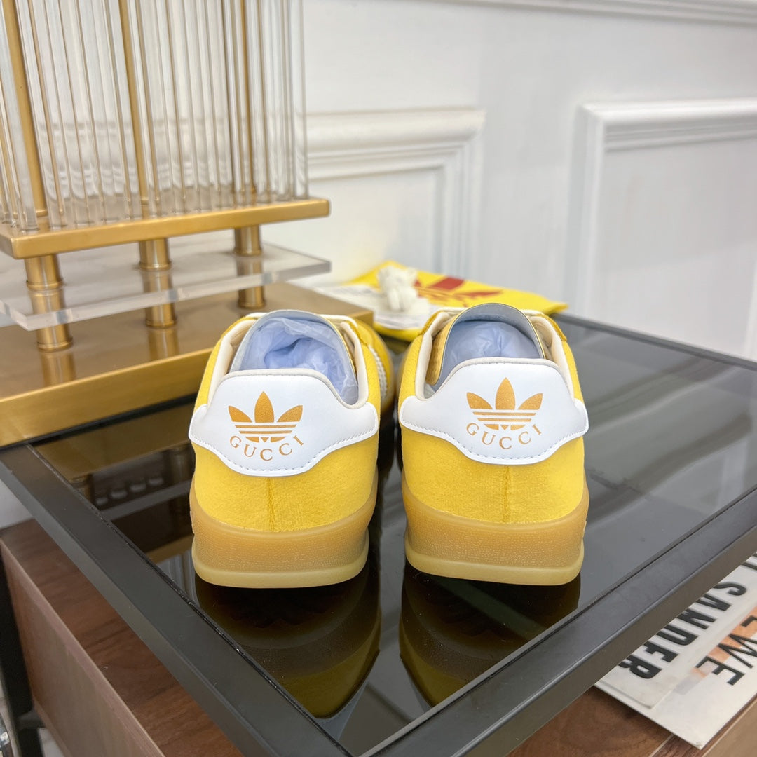 GUCCI & ADIDAS GAZELLE SNEAKER YELLOW VELVET