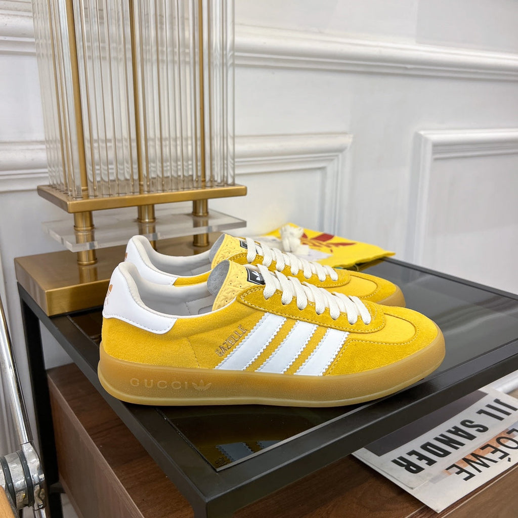 GUCCI & ADIDAS GAZELLE SNEAKER YELLOW VELVET