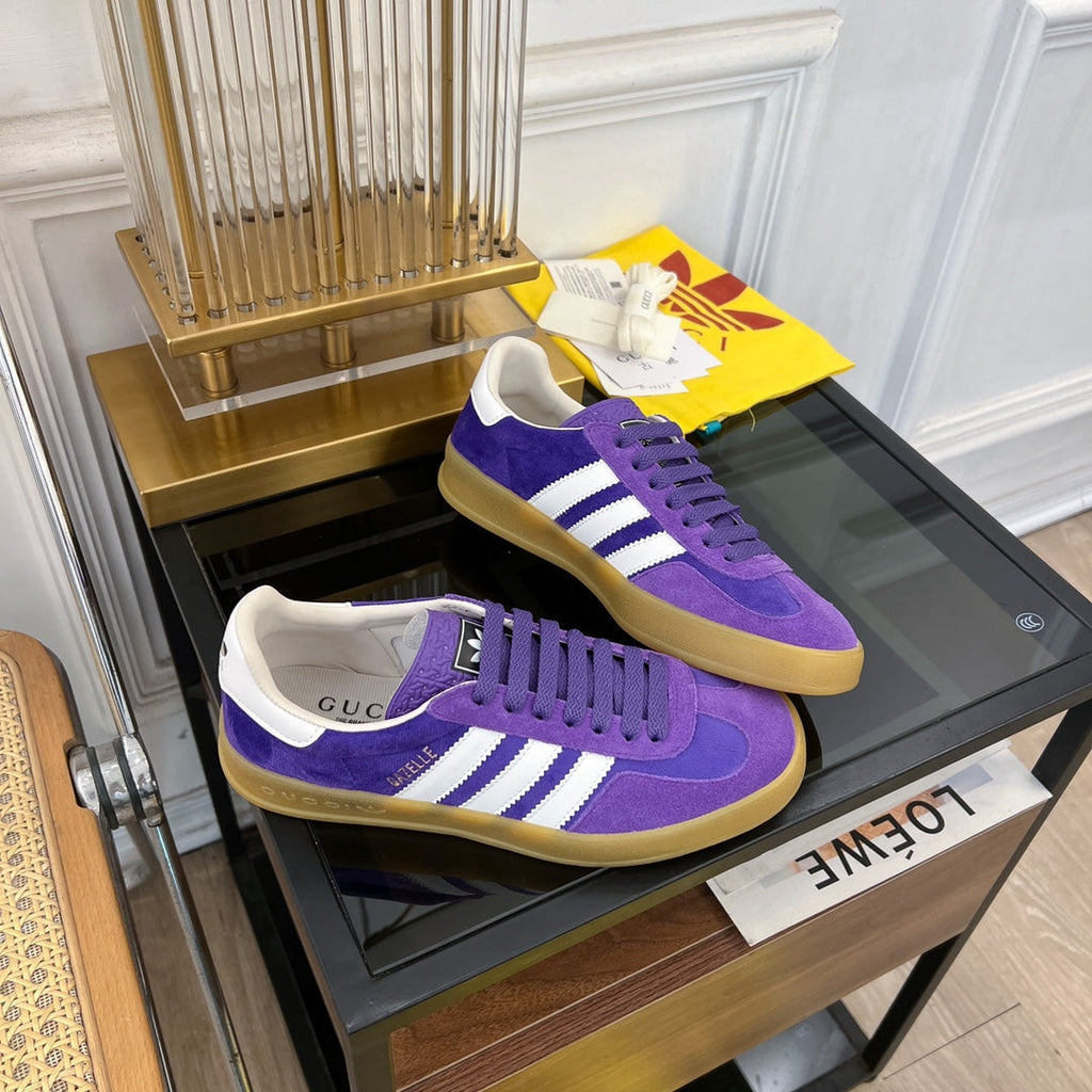 GUCCI & ADIDAS GAZELLE SNEAKER VIOLET VELVET