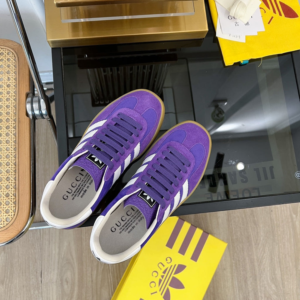 GUCCI & ADIDAS GAZELLE SNEAKER VIOLET VELVET