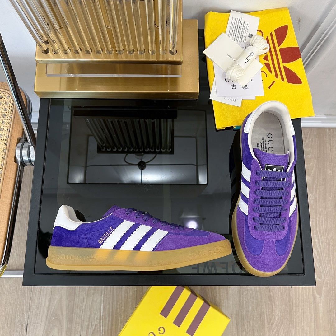 GUCCI & ADIDAS GAZELLE SNEAKER VIOLET VELVET