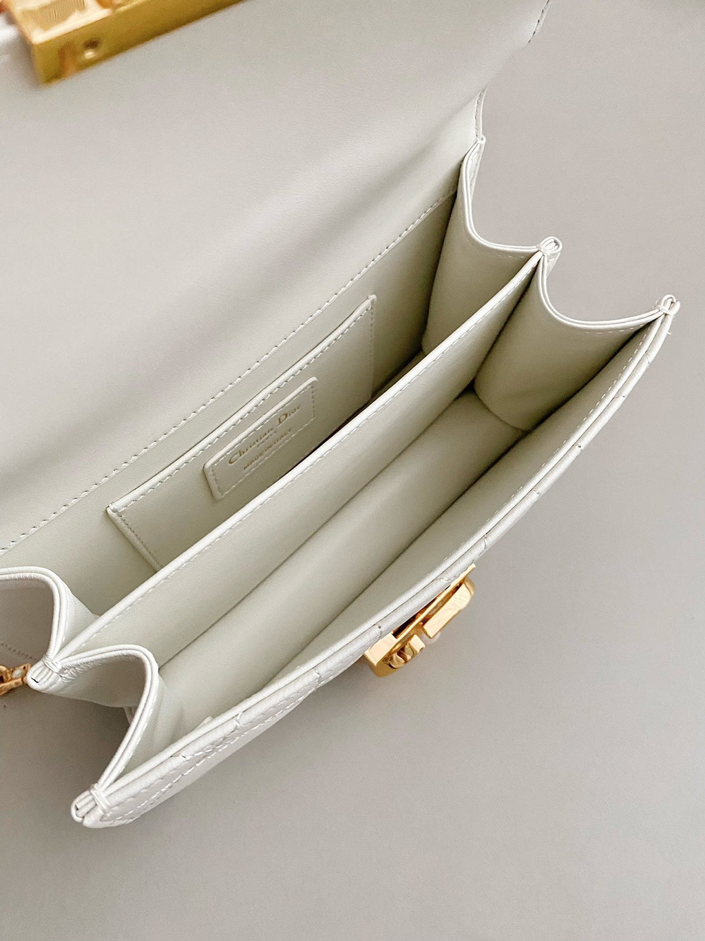 DIOR MINI ANGE 20 BAG IN WHITE CALFSKIN