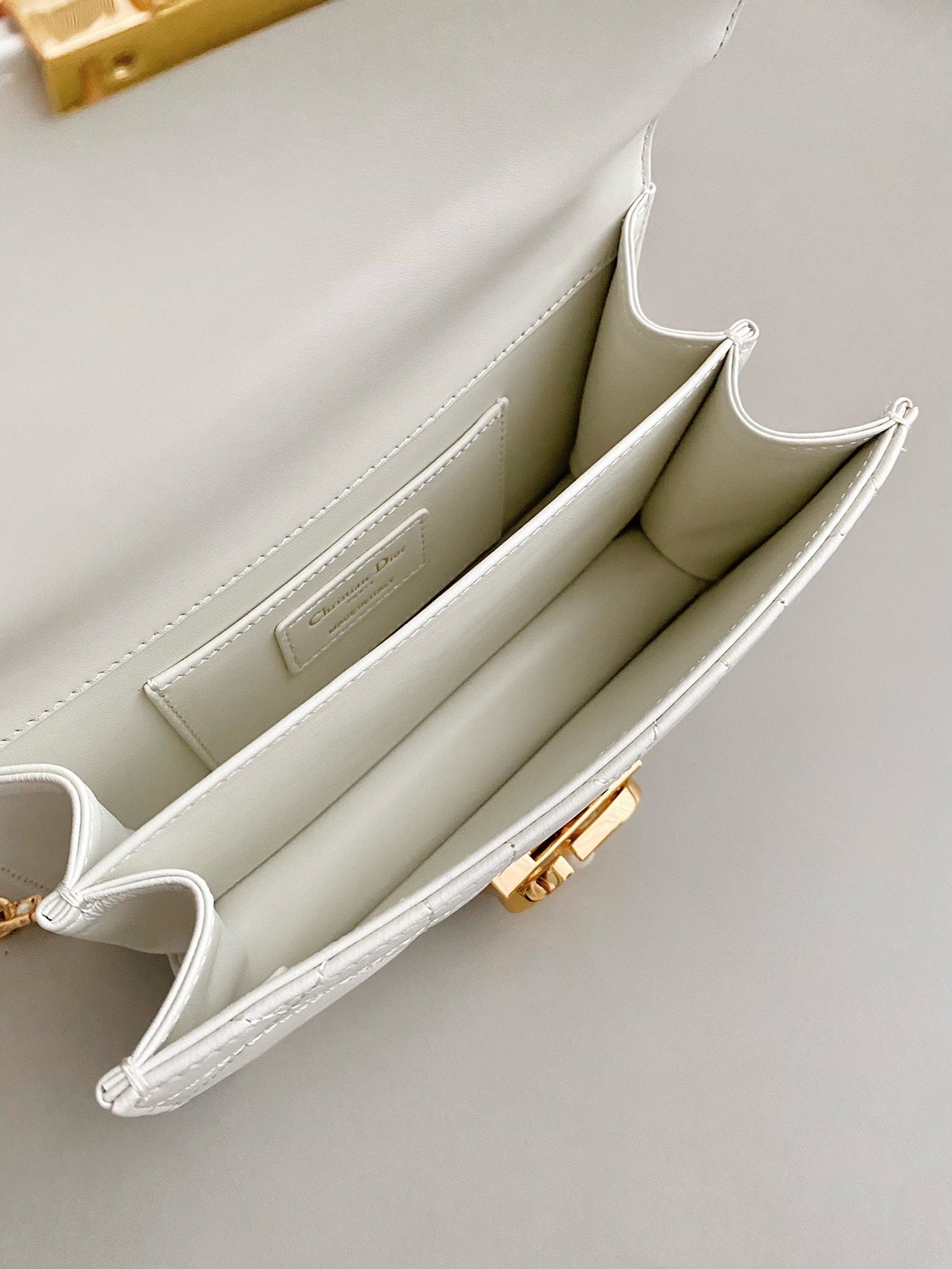DIOR MINI ANGE 20 BAG IN WHITE CALFSKIN