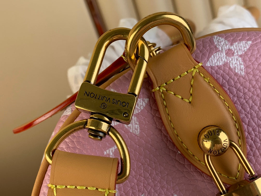 LOUIS VUITTON SPEEDY P9 BANDOULIÈRE 40 IN FLAMINGO PINK MONOGRAM CALFSKIN
