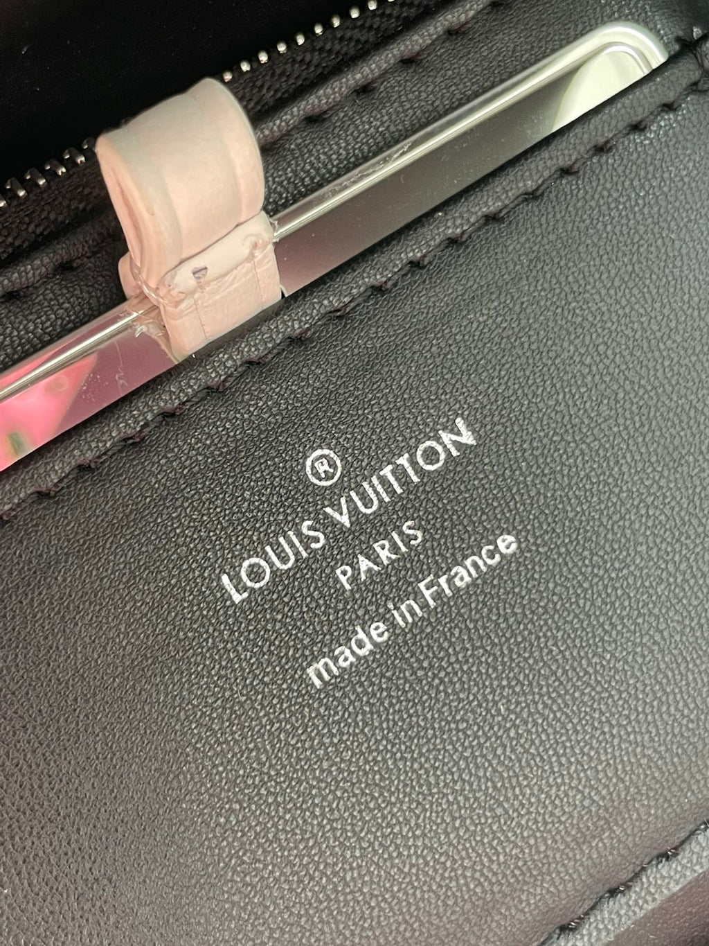 LOUIS VUITTON GO-14 MM 23 IN WHITE BLACK MIX STEEL BLUE QUILTED LAMBSKIN SILVER HARDWARE